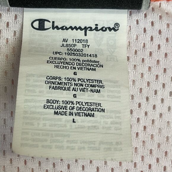 Champion Life Jacket Womens Large Pink Cropped Coaches Warm Up Lined - Picture 8 of 10